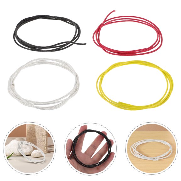 FOMIYES 4Pcs Electric Guitar Pickup Wire Kit Shielded Silicone Cable with Copper Core for Noisefree Home Use
