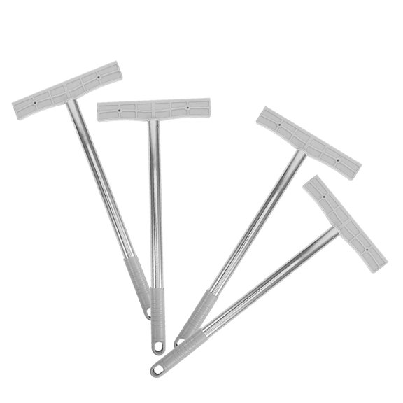 FOMIYES Sign Pole Stainless Steel Silver 4Pcs Handheld Sign Display Rod