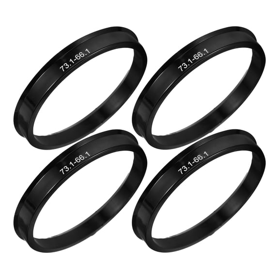 FOMIYES 4Pcs Hub Rings for Wheels Black Center Bore Adapter for Vehicle Fit and Durability