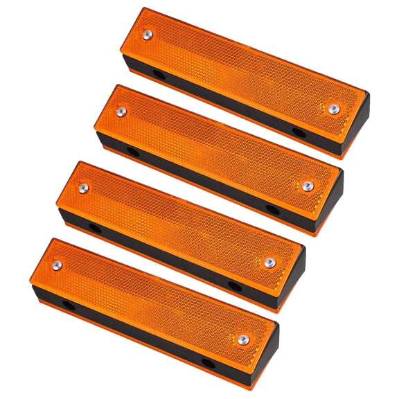 FOMIYES 4Pcs Industrial Reflective Road Signs Yellow Easy Install with Mounting Holes