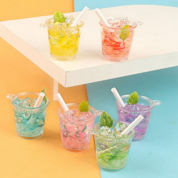 FOMIYES 4Pcs Mini Drinks Model Fake Decorative Beverages for Doll House Accessories Indoor Decoration