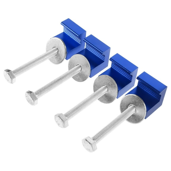 FOMIYES 4Pcs Pickup Truck Tool Box Tie Downs Aluminum Crossover Clamps