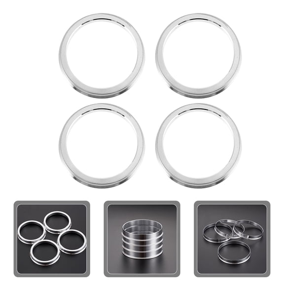 FOMIYES 4Pcs Plated Centric Rings Replacement Hub Bore Adapter for Car Wheels Durable and Stable