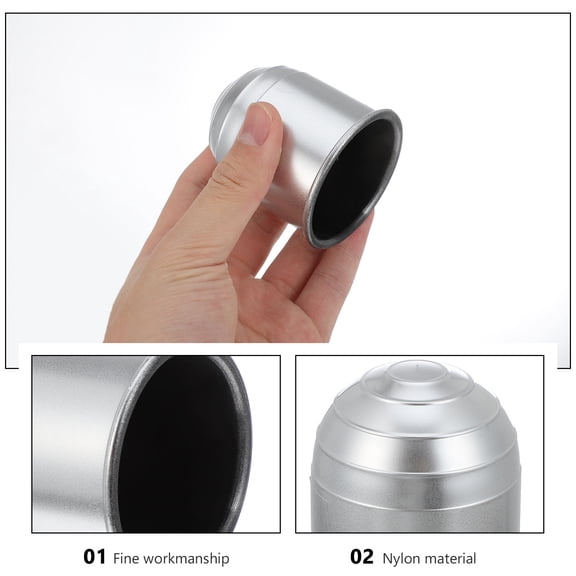 FOMIYES 4Pcs Car Towing Hitch Protective Caps Plated Silver Finish with Locking Ring for Trailer Coupling