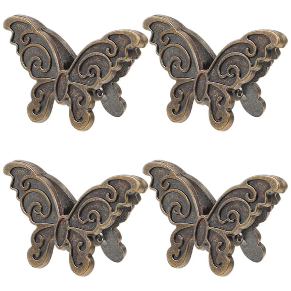 FOMIYES 4Pcs Portable Butterfly Binder Clips for Secure Paper and File Holding