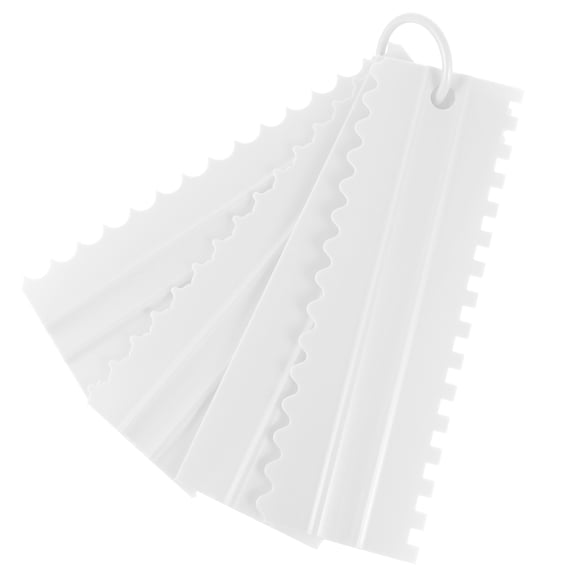 FOMIYES 4Pcs Practical White Cake Scraping Boards for Clean and Even Cake Finishing