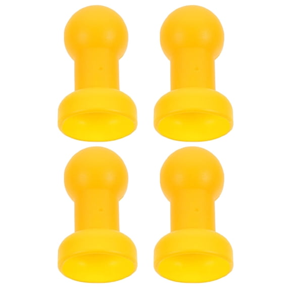FOMIYES Professional Trampoline Rod Caps Yellow Sturdy Plastic for Easy Installation 4Pcs