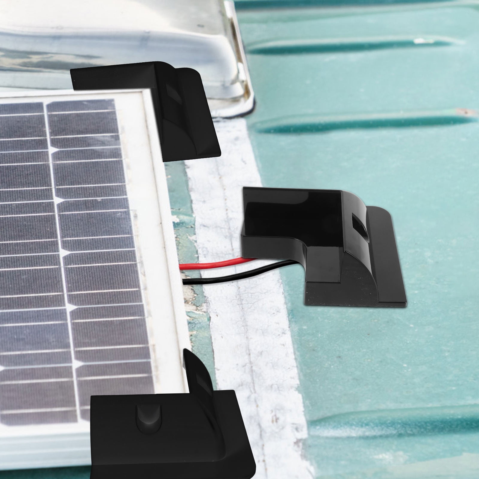 FOMIYES 4Pcs Rv Solar Panel Mounts Black Abs Plastic For Flat Roof ...