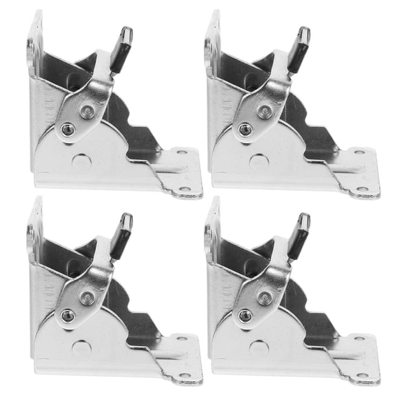 FOMIYES 4Pcs Self-Locking Hinge Iron Nickel Plating for Furniture Hardware in RVs and Coffee Tables 6.60X6.50X5.20CM