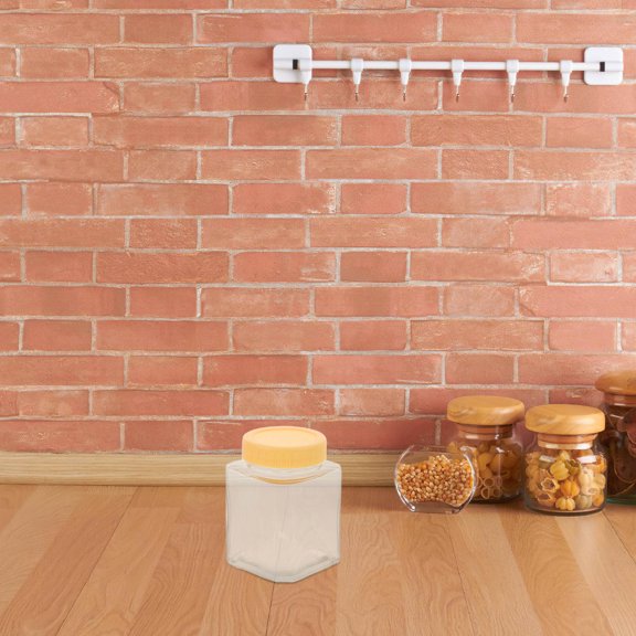 FOMIYES 4Pcs Square Glass Canisters with Lids Clear Airtight Storage Jars for Coffee Snacks Flour