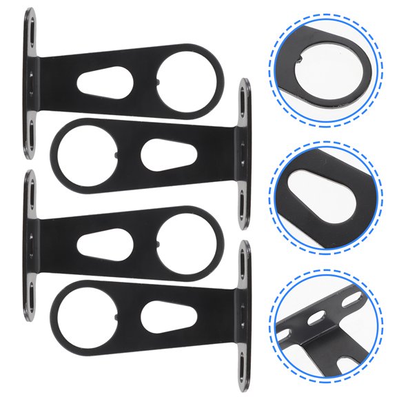 FOMIYES 4Pcs Steel Bike Lamp Fork Mount Headlight Bracket Bicycle Light Holder Equipment