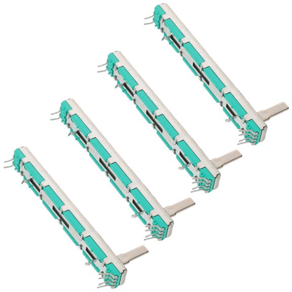 FOMIYES 4Pcs Stereo Dual Channel Slide Potentiometer for Smooth Volume Tuning and Mixer Control