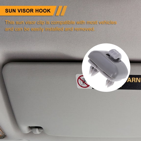 FOMIYES Sun Visor Clips Sun Visor Hook Black 4Pcs
