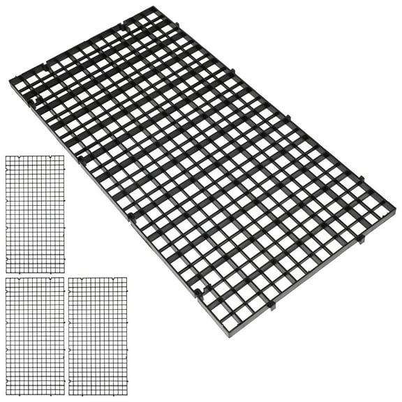 FOMIYES 4Pcs Tank Bottom Filter Plate Black Fish Tank Separator