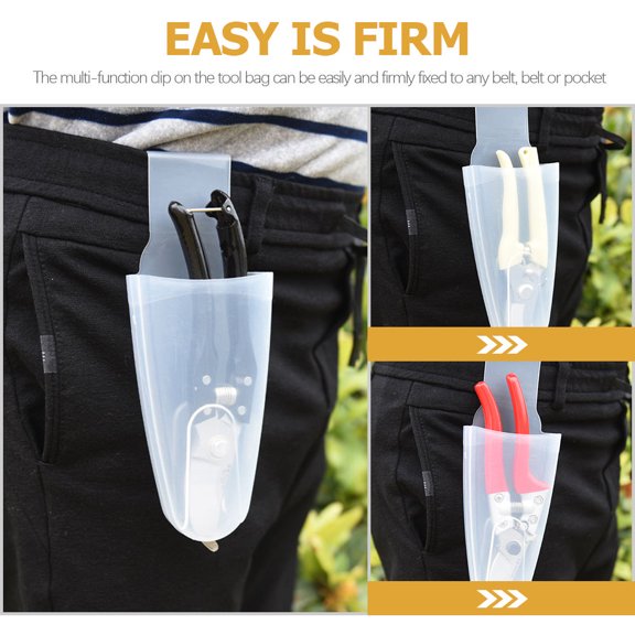 FOMIYES 4Pcs Transparent Hand Pruner Holder Garden Tool Storage Box Durable Waist Clips Outdoor