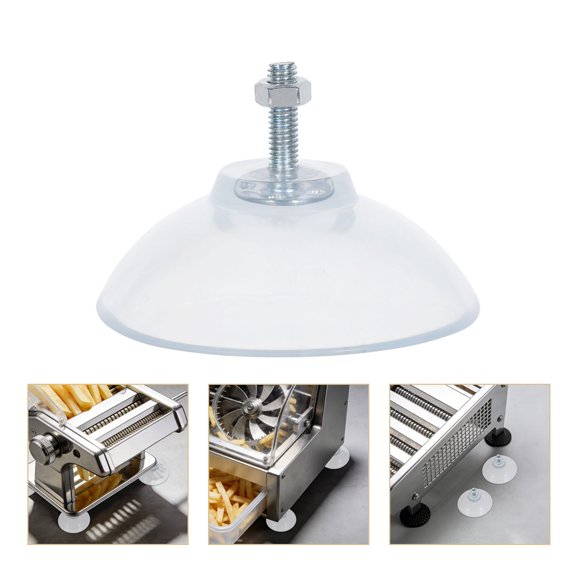 FOMIYES 4Pcs Transparent PVC Suction Cups with Bolts for Stable Mounting of Commercial Fry Cutter