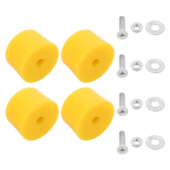 FOMIYES Set of 4 Yellow Truck Trailer Rubber Bumper Guards with Rounded Edge for Heavy Duty Use