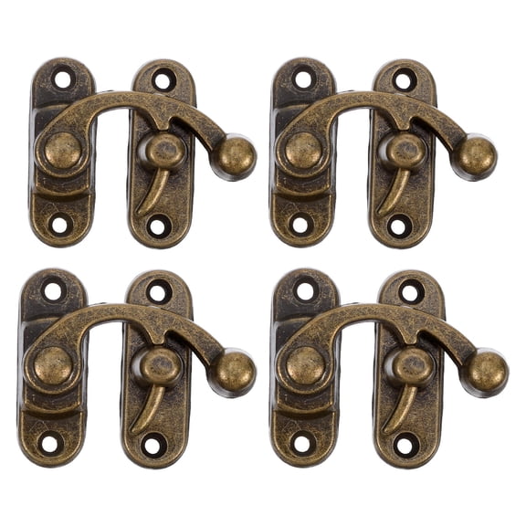 FOMIYES 4Pcs Vintage Style Zinc Alloy Swing Arm Latch Hooks for Home Cabinet and Toolbox Locking