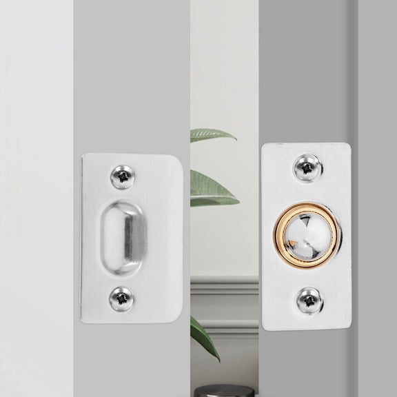 FOMIYES 4Sets Cabinet Door Catch Ball Latch with Simple Installation for Home Use Plated Silver