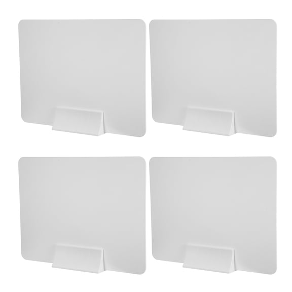 FOMIYES White PVC Desk Divider Panel 40x30cm for Office Workspace Separation 4 Sets