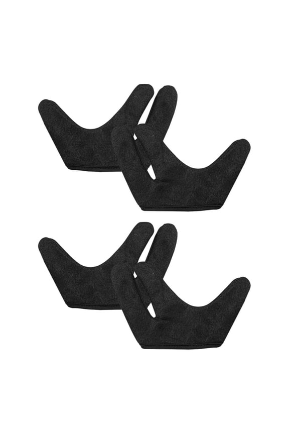 4Pcs Durable Heat Resistant Gloves with Three Finger Split for Hair Styling Black