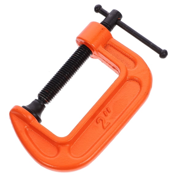 FOMIYES Desk C Clamp Base Clamp Set Orange Steel 4Pcs
