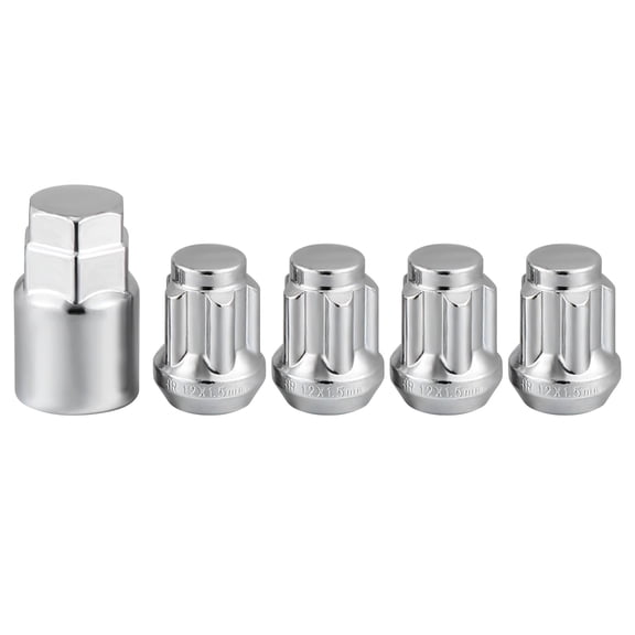 FOMIYES 4pcs Universal Wheel Lock Lug Nuts Anti Theft Locking Nuts with 1pc Sleeve
