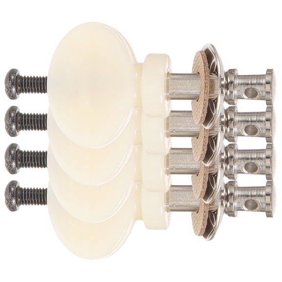 FOMIYES Ukulele Tuner Knobs White Set of 4, Replacement Pegs 1.69 x 0.79 x 0.51 inches