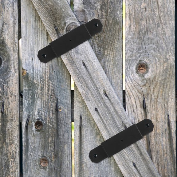 FOMIYES 4pcs deck support brackets Square Tube Clamp Metal Black Weather Resistant For Parks