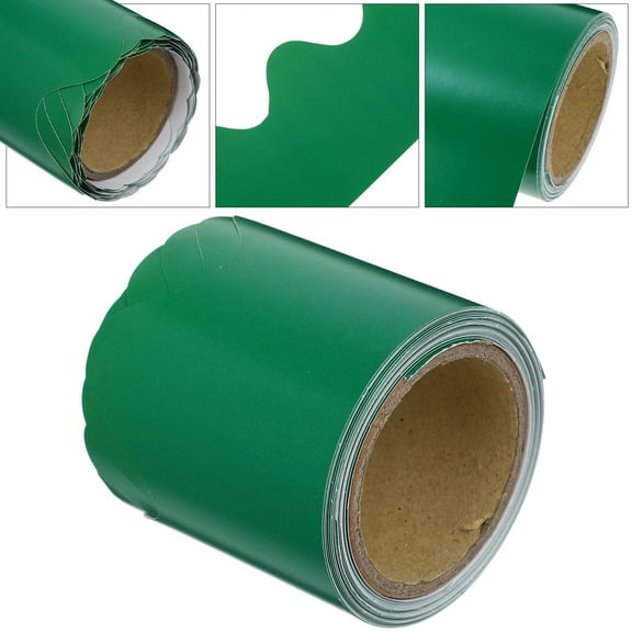 FOMIYES 5 M Border Decorative Paper Classrooms Bulletin Office Green