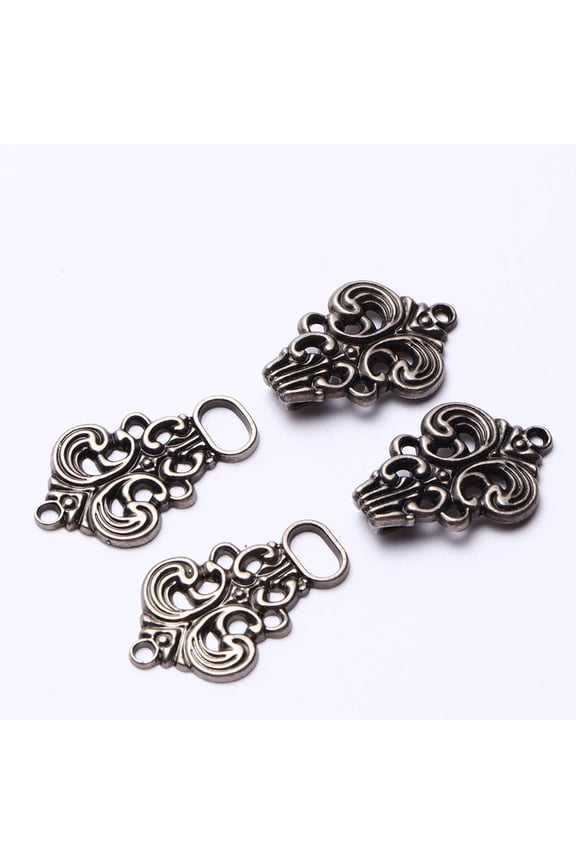 5 Pairs Golden Alloy Buckle for Formal Occasions Cloak Fastener Clip