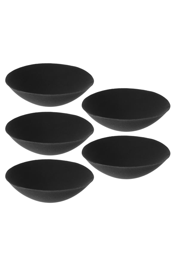 5 Pairs Swimwear Padding Inserts Round Pads Black Polyester Washable Women Bikinis