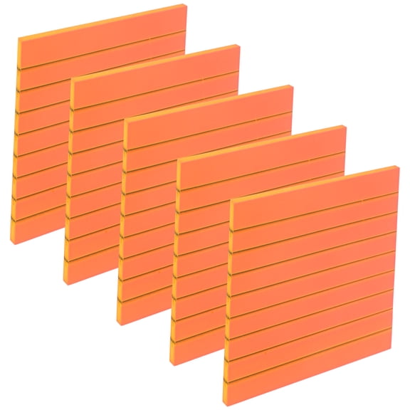 FOMIYES Multi-Function Memo Stickers Orange Color for Daily Life 5Pcs 3.0x3.0x0.2in