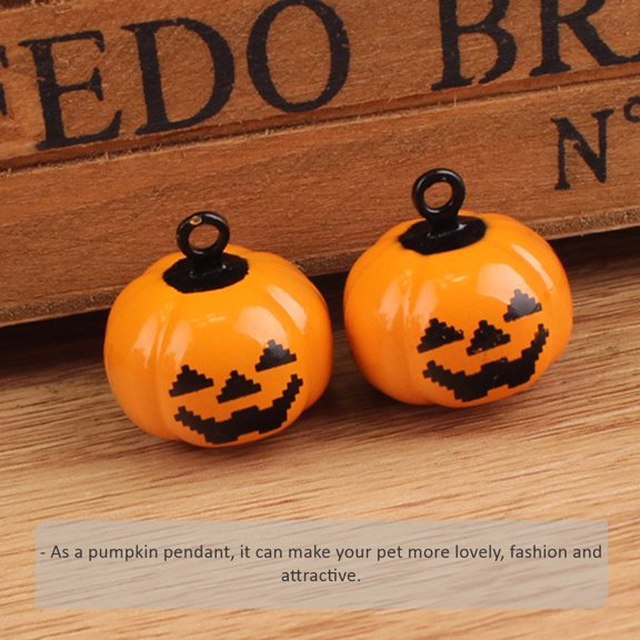 FOMIYES 5 Pcs Pet Bell Collar Pumpkin Shape Copper for Daily Use