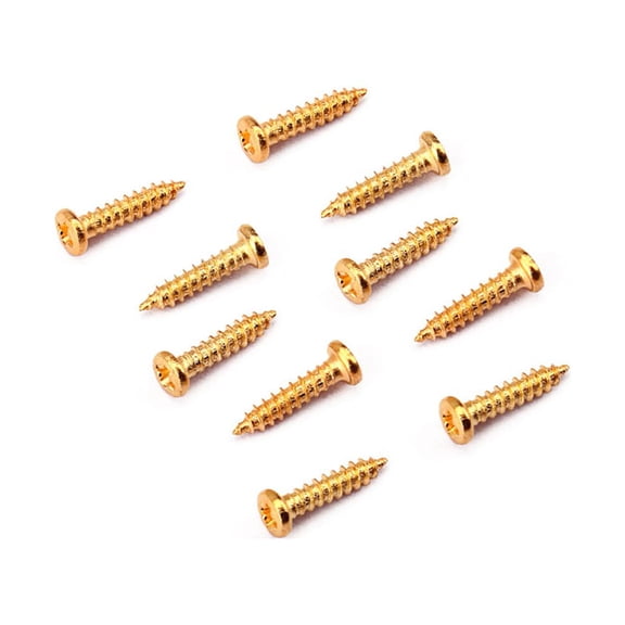 FOMIYES 50Pcs Guitar Tuner Screws Golden Iron Material Perfect Fit for Electric Acoustic Guitar