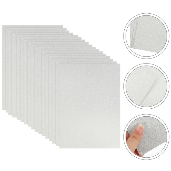 FOMIYES DIY Plated Silver Cardstock for Cutting and Sticking Projects 50Sheets