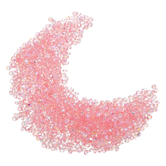 FOMIYES 5000pcs Pink Acrylic Rhinestone Table Scatters 3mm Pointed Gems