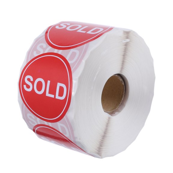 FOMIYES 500Pcs Store Sold Pricing Labels Red Self Adhesive for Efficient Retail Inventory Management