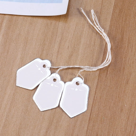FOMIYES 500pcs Reusable Labels for Price Tagging Jewelry in Silver Paper