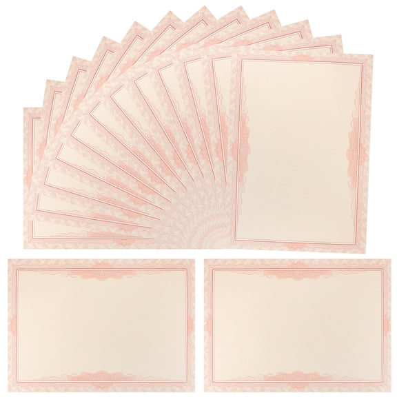 FOMIYES 50Pcs A4 Red Foil Certificate Paper Sheets for Graduation and Achievement Awards