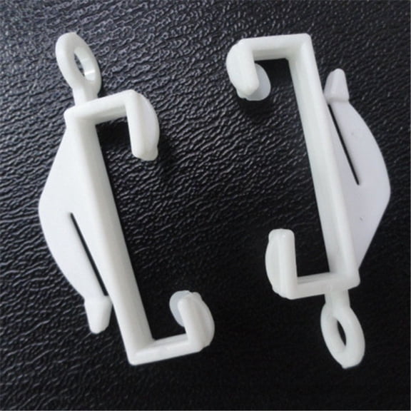 FOMIYES Curtain Slides White Bean Sprout Shape Hooks for Easy Curtain Use 50Pcs