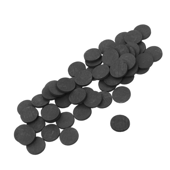 FOMIYES 50Pcs Graphite Block Disk Electrode Black with High Purity for Durable Laboratory Casting Applications