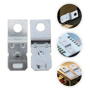 FOMIYES 50Pcs Metal Relay Mount Bracket with 5.15mm Hole Plated Silver Tone for Reliable Car Relay Securing