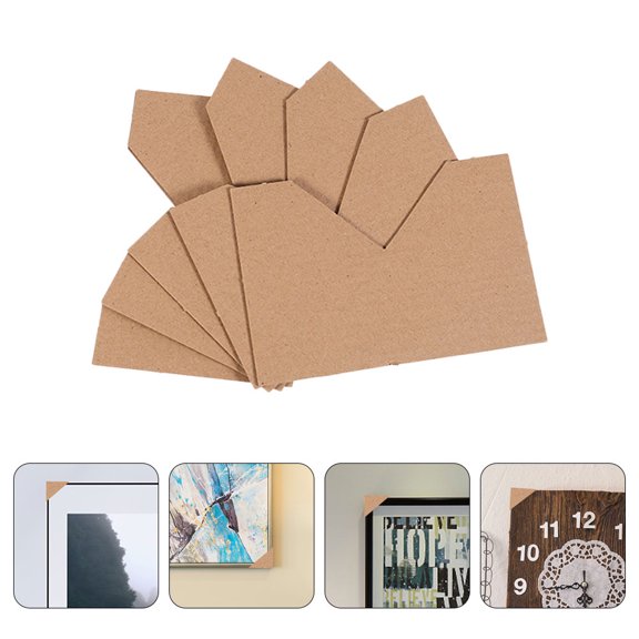 FOMIYES 50Pcs Photo Frame Edge Protector Brown Durable Packaging Guards for Painting and Picture Frames