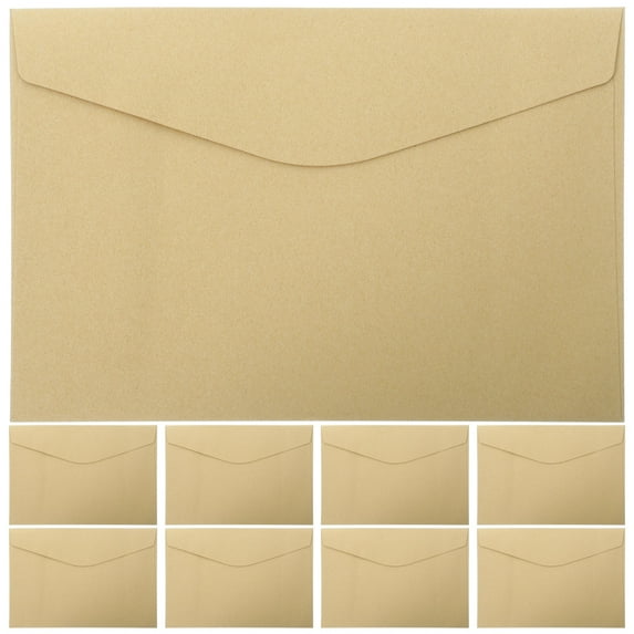 FOMIYES 50Pcs Rectangular Kraft Paper Envelopes for Wedding Invitations and Greeting Cards