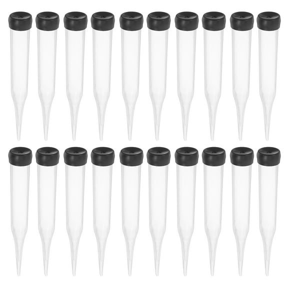 FOMIYES 50Pcs Reusable Clear Floral Water Vials with Pointed Tips for Fresh Flower Stem Hydration