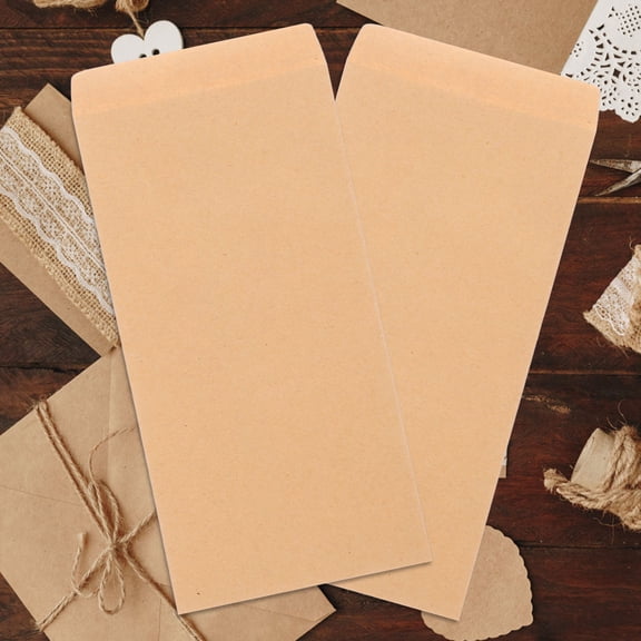 FOMIYES 50Pcs Storage Envelopes Light Yellow Paper for General Users and Office