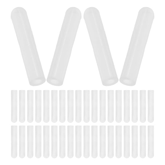 FOMIYES 50Pcs Silicone Thermometer Probe Protective Covers White Lightweight Sleeve for Kitchen and Outdoor