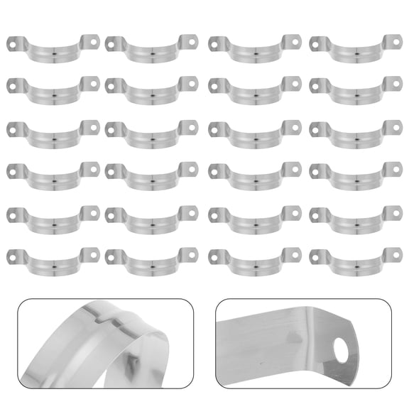 FOMIYES 50Pcs Stainless Steel Saddle Pipe Clamps Heavy Duty Pipe Support for Industrial Use