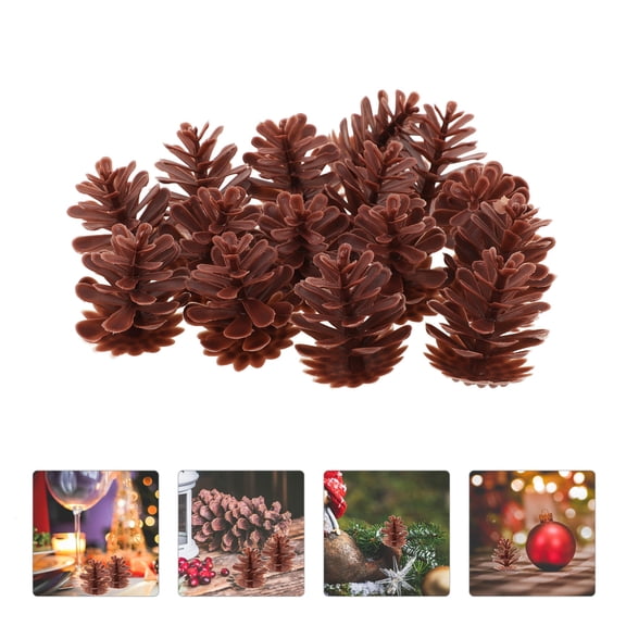 FOMIYES 50Pcs Tiny Artificial Pine Cones for Christmas Tree Decorations and Thanksgiving Home Decor
